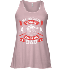 My Favorite Goalie Calls Me Dad Men Ice Hockey Sport Racerback Tank Racerback Tank - Eddytshirt