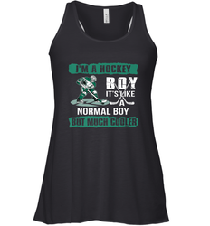 I'm A Hockey Boy It's Like A Normal Boy But Much Cooler Racerback Tank