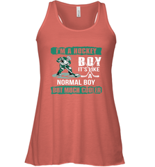 I'm A Hockey Boy It's Like A Normal Boy But Much Cooler Racerback Tank Racerback Tank - Eddytshirt