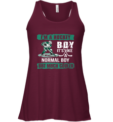 I'm A Hockey Boy It's Like A Normal Boy But Much Cooler Racerback Tank Racerback Tank - Eddytshirt
