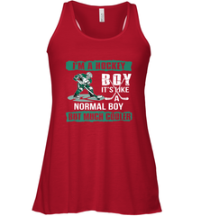 I'm A Hockey Boy It's Like A Normal Boy But Much Cooler Racerback Tank Racerback Tank - Eddytshirt
