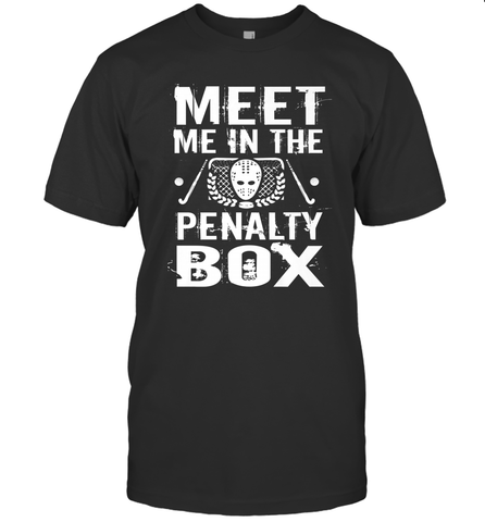 Meet Me In The Penalty Box Shirt  Funny Hockey T-Shirt T-Shirt / Black / S T-Shirt - Eddytshirt