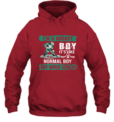 I'm A Hockey Boy It's Like A Normal Boy But Much Cooler Hoodie Hoodie - Eddytshirt