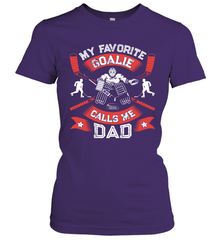 My Favorite Goalie Calls Me Dad Men Ice Hockey Sport Women's T-Shirt Women's T-Shirt - Eddytshirt