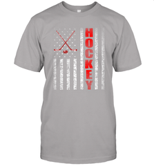 Vintage American US Flag Hockey Player Tee Ice Hockey Fans T-Shirt T-Shirt - Eddytshirt