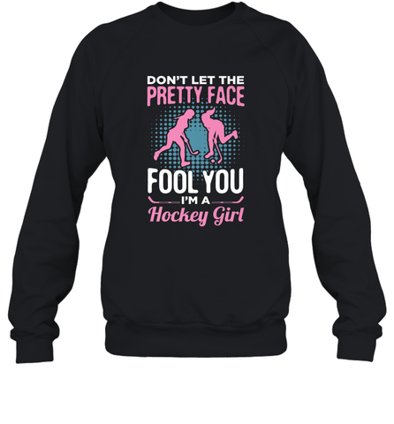 Ice Hockey Sport Hockey Girl Game Player Sweatshirt Sweatshirt / Black / S Sweatshirt - Eddytshirt