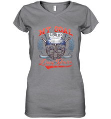 My Goal Is To Deny Yours Hockey Defender Women's V-Neck T-Shirt Women's V-Neck T-Shirt - Eddytshirt