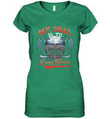 My Goal Is To Deny Yours Hockey Defender Women's V-Neck T-Shirt Women's V-Neck T-Shirt - Eddytshirt