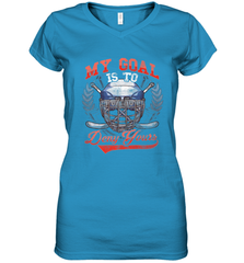 My Goal Is To Deny Yours Hockey Defender Women's V-Neck T-Shirt Women's V-Neck T-Shirt - Eddytshirt