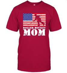 USA American Distressed Flag Roller Hockey Mom Women For Her T-Shirt T-Shirt - Eddytshirt