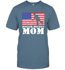 USA American Distressed Flag Roller Hockey Mom Women For Her T-Shirt T-Shirt - Eddytshirt