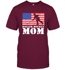 USA American Distressed Flag Roller Hockey Mom Women For Her T-Shirt T-Shirt - Eddytshirt