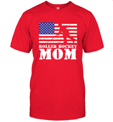 USA American Distressed Flag Roller Hockey Mom Women For Her T-Shirt T-Shirt - Eddytshirt