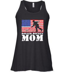 USA American Distressed Flag Roller Hockey Mom Women For Her Racerback Tank Racerback Tank - Eddytshirt