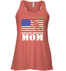 USA American Distressed Flag Roller Hockey Mom Women For Her Racerback Tank Racerback Tank - Eddytshirt