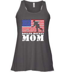 USA American Distressed Flag Roller Hockey Mom Women For Her Racerback Tank Racerback Tank - Eddytshirt