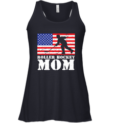 USA American Distressed Flag Roller Hockey Mom Women For Her Racerback Tank Racerback Tank - Eddytshirt