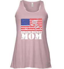 USA American Distressed Flag Roller Hockey Mom Women For Her Racerback Tank Racerback Tank - Eddytshirt