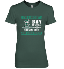 I'm A Hockey Boy It's Like A Normal Boy But Much Cooler Premium Women's T-Shirt Premium Women's T-Shirt - Eddytshirt