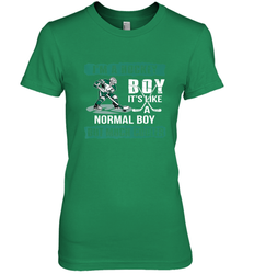 I'm A Hockey Boy It's Like A Normal Boy But Much Cooler Premium Women's T-Shirt