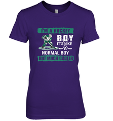 I'm A Hockey Boy It's Like A Normal Boy But Much Cooler Premium Women's T-Shirt Premium Women's T-Shirt - Eddytshirt
