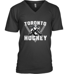 Old School Toronto Hockey Retro 90s V-Neck T-Shirt V-Neck T-Shirt - Eddytshirt