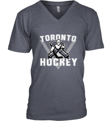 Old School Toronto Hockey Retro 90s V-Neck T-Shirt V-Neck T-Shirt - Eddytshirt