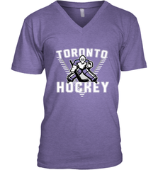 Old School Toronto Hockey Retro 90s V-Neck T-Shirt V-Neck T-Shirt - Eddytshirt