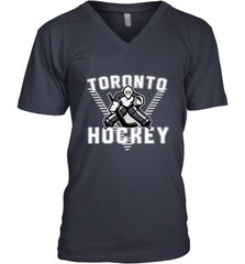 Old School Toronto Hockey Retro 90s V-Neck T-Shirt V-Neck T-Shirt - Eddytshirt