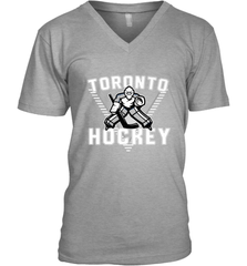 Old School Toronto Hockey Retro 90s V-Neck T-Shirt V-Neck T-Shirt - Eddytshirt