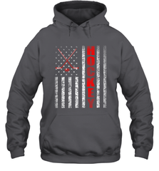 Vintage American US Flag Hockey Player Tee Ice Hockey Fans Hoodie Hoodie - Eddytshirt