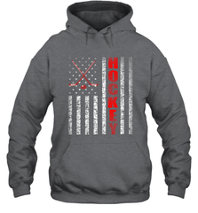 Vintage American US Flag Hockey Player Tee Ice Hockey Fans Hoodie Hoodie - Eddytshirt