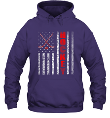 Vintage American US Flag Hockey Player Tee Ice Hockey Fans Hoodie Hoodie - Eddytshirt