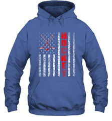 Vintage American US Flag Hockey Player Tee Ice Hockey Fans Hoodie Hoodie - Eddytshirt