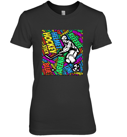 This hockey player makes great gift Premium Women's T-Shirt Premium Women's T-Shirt / Black / XS Premium Women's T-Shirt - Eddytshirt