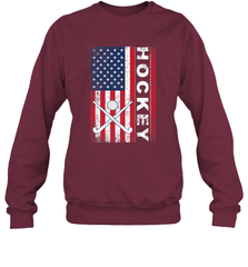 USA American Flag Hockey Player Perfect Gift Sweatshirt Sweatshirt - Eddytshirt