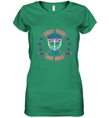 Shut Your Five Hole T Shirt  Funny Goalie Ice Hockey Gifts Women's V-Neck T-Shirt Women's V-Neck T-Shirt - Eddytshirt