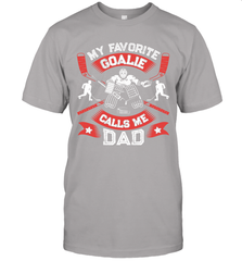 My Favorite Goalie Calls Me Dad Men Ice Hockey Sport T-Shirt T-Shirt - Eddytshirt