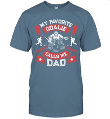 My Favorite Goalie Calls Me Dad Men Ice Hockey Sport T-Shirt T-Shirt - Eddytshirt