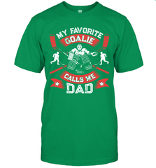 My Favorite Goalie Calls Me Dad Men Ice Hockey Sport T-Shirt T-Shirt - Eddytshirt