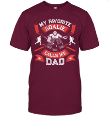 My Favorite Goalie Calls Me Dad Men Ice Hockey Sport T-Shirt T-Shirt - Eddytshirt