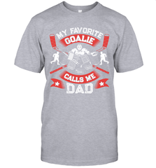 My Favorite Goalie Calls Me Dad Men Ice Hockey Sport T-Shirt T-Shirt - Eddytshirt