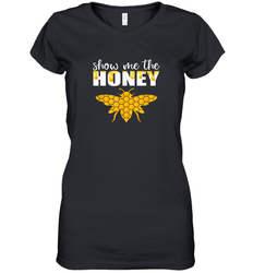 Show Me The Honey Beekeeper Beekeeping Honeybee Tees T Shirt Women's V-Neck T-Shirt