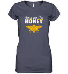Show Me The Honey Beekeeper Beekeeping Honeybee Tees T Shirt Women's V-Neck T-Shirt Women's V-Neck T-Shirt - Eddytshirt