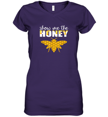 Show Me The Honey Beekeeper Beekeeping Honeybee Tees T Shirt Women's V-Neck T-Shirt Women's V-Neck T-Shirt - Eddytshirt