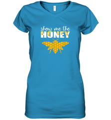 Show Me The Honey Beekeeper Beekeeping Honeybee Tees T Shirt Women's V-Neck T-Shirt Women's V-Neck T-Shirt - Eddytshirt