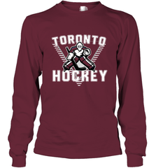 Old School Toronto Hockey Retro 90s Long Sleeve T-Shirt Long Sleeve T-Shirt - Eddytshirt