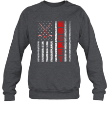 Vintage American US Flag Hockey Player Tee Ice Hockey Fans Sweatshirt Sweatshirt - Eddytshirt