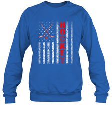 Vintage American US Flag Hockey Player Tee Ice Hockey Fans Sweatshirt Sweatshirt - Eddytshirt
