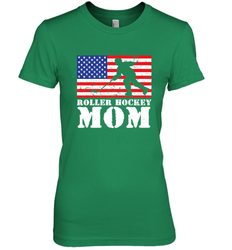 USA American Distressed Flag Roller Hockey Mom Women For Her Premium Women's T-Shirt